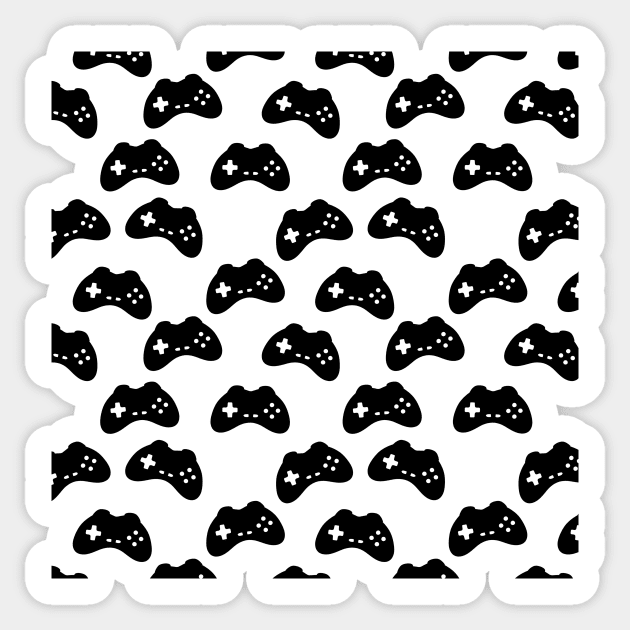 Video game controller pattern Sticker by BiscuitSnack